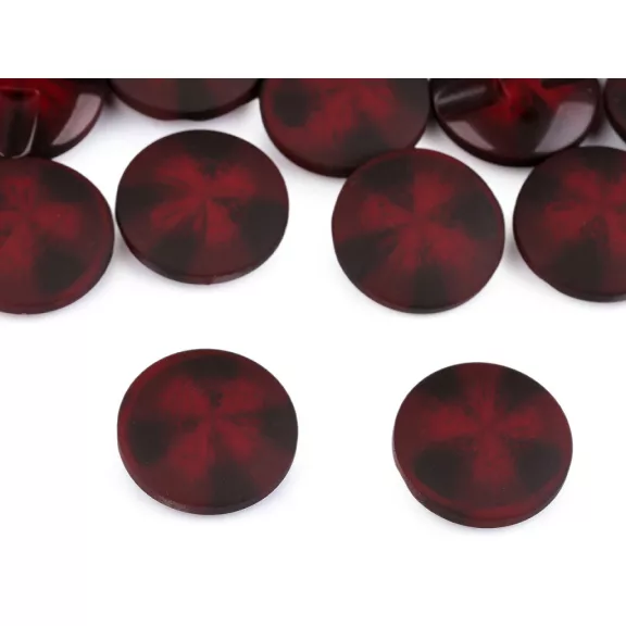 Kabát gomb, zakógomb - bársony hatású 21,8, 25,4 és 30,4 mm - 14 (48") piros (25 db-os csomagolás) Kabát gomb, zakógomb - bársony hatású 21,8, 25,4 és 30,4 mm - 14 (48") piros (25 db-os csomagolás)