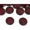 Kabát gomb, zakógomb - bársony hatású 21,8, 25,4 és 30,4 mm - 14 (48") piros (25 db-os csomagolás)