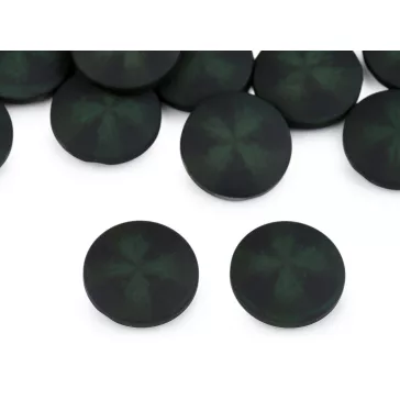   Kabát gomb, zakógomb - bársony hatású 21,8, 25,4 és 30,4 mm - 16 (48") zöld sötét (100 db-os csomagolás)