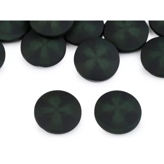 Kabát gomb, zakógomb - bársony hatású 21,8, 25,4 és 30,4 mm - 16 (48") zöld sötét (100 db-os csomagolás) Kabát gomb, zakógomb - bársony hatású 21,8, 25,4 és 30,4 mm - 16 (48") zöld sötét (100 db-os csomagolás)