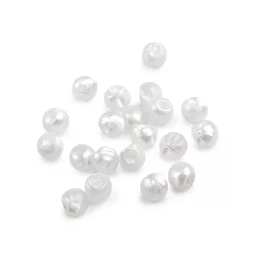   Varrható gyöngy / gomb Ø10 mm - 1 fehér (200 db-os csomagolás)