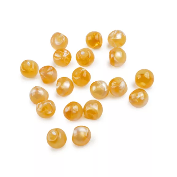 Varrható gyöngy / gomb Ø10 mm - 2 borostyán (60 db-os csomagolás) Varrható gyöngy / gomb Ø10 mm - 2 borostyán (60 db-os csomagolás)