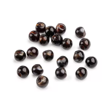   Varrható gyöngy / gomb Ø10 mm - 6 barna (200 db-os csomagolás)