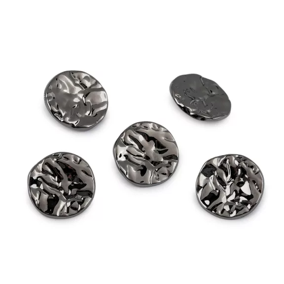 Fém gomb dizájn Ø 25 mm - 3 nikkel fekete (50 db-os csomagolás) Fém gomb dizájn Ø 25 mm - 3 nikkel fekete (50 db-os csomagolás)