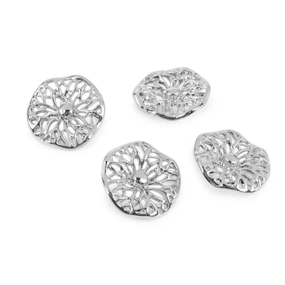 Fémgomb dizájnos 38 mm-es - 1 nikkel (18 db-os csomagolás) Fémgomb dizájnos 38 mm-es - 1 nikkel (18 db-os csomagolás)