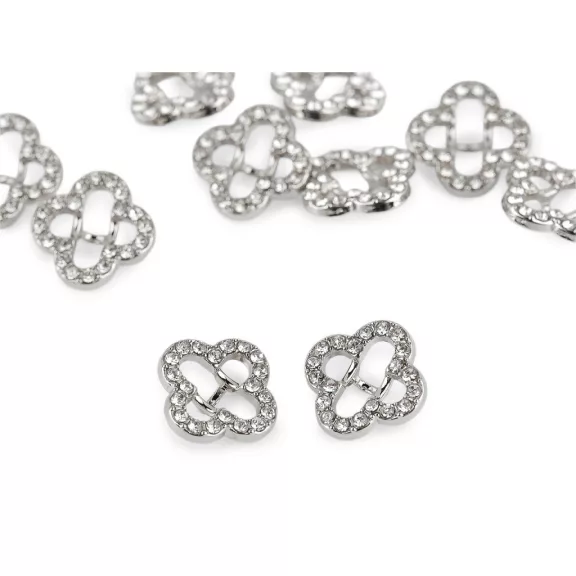 Fém strasszgomb méret 11,5; 15 mm - 1 (18") crystal (10 db-os csomagolás) Fém strasszgomb méret 11,5; 15 mm - 1 (18") crystal (10 db-os csomagolás)