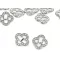 Fém strasszgomb méret 11,5; 15 mm - 2 (24") crystal (10 db-os csomagolás)