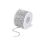 Kristály strasszlánc szélessége 2,9 mm - 2 crystal ezüst (9 m-es csomagolás)
