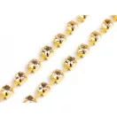 Kristály strasszlánc szélessége 2,9 mm - 1 crystal arany (9 m-es csomagolás)