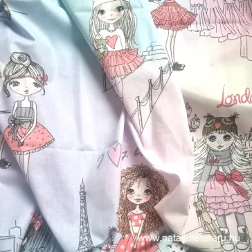 Cotton percale fashionable girls