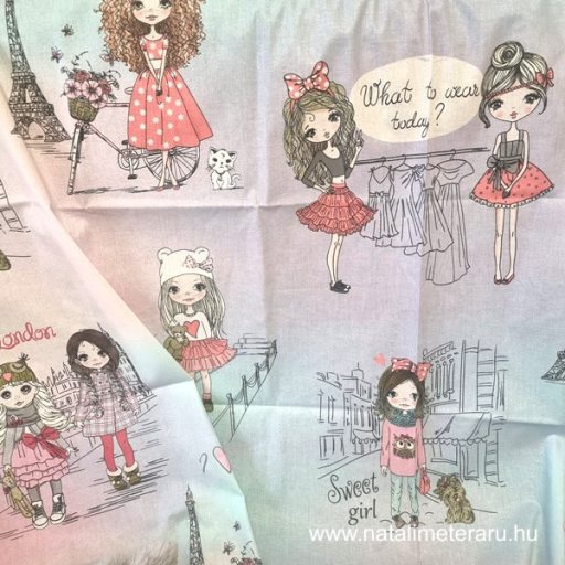 Pamut perkál divatos lányok