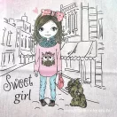 Cotton percale fashionable girls