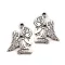 Angyal medál 17x20 mm - platina patinával 130233 210829 130265 130268 130308 (20 db-os csomagolás)