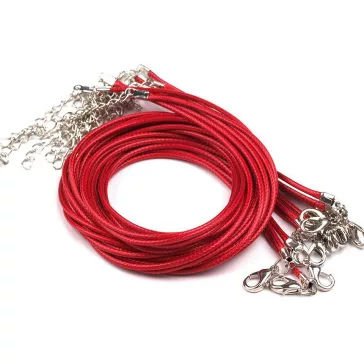   Fonott zsinór alap delfinkapoccsal hossza 45 cm - 12 rózsaszín (10 db-os csomagolás)