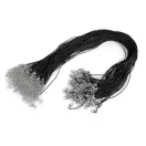 Tekert zsinór delfinkapoccsal hossza 45 cm - 3 fekete (2 db-os csomagolás) Tekert zsinór delfinkapoccsal hossza 45 cm - 3 fekete (2 db-os csomagolás)