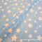 Fehér csillag világos kék alapon pamut perkál