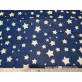 Fehér csillag királykék alapon pamut vászon