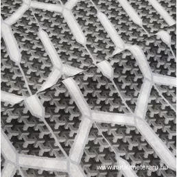 Szürke geometriai mintás pamutvászon