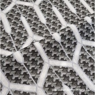 Szürke geometriai mintás pamutvászon