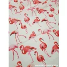Flamingó fehér alapon designer pamut perkál-finom pamutvászon Flamingó fehér alapon designer pamut perkál-finom pamutvászon