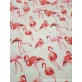   Flamingó fehér alapon designer pamut perkál-finom pamutvászon