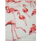 Flamingó fehér alapon designer pamut perkál-finom pamutvászon Flamingó fehér alapon designer pamut perkál-finom pamutvászon