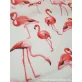   Flamingó fehér alapon designer pamut perkál-finom pamutvászon