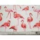   Flamingó fehér alapon designer pamut perkál-finom pamutvászon