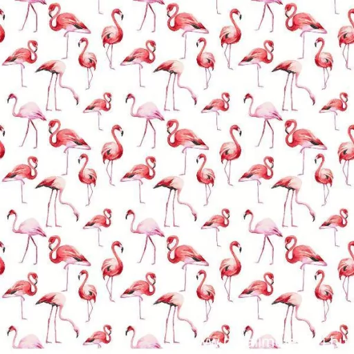 Flamingó fehér alapon designer pamut perkál-finom pamutvászon