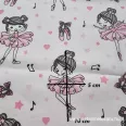   Tiny balerina pale pink on a background cotton percale 150 cm wide