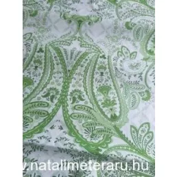 Zöld - fehér török mintás designer pamut perkál