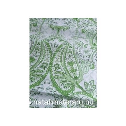 Zöld - fehér török mintás designer pamut perkál