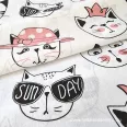 Cheerful cats cotton percale, 150 cm wide
