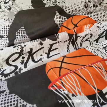 Basketball game cotton percale, 150 cm wide