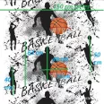 Basketball game cotton percale, 150 cm wide
