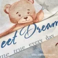  Sweet teddy bear designer cotton percale 0,9 metre - last piece