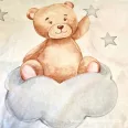   Sweet teddy bear designer cotton percale 0,9 metre - last piece