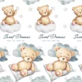   Sweet teddy bear designer cotton percale 0,9 metre - last piece