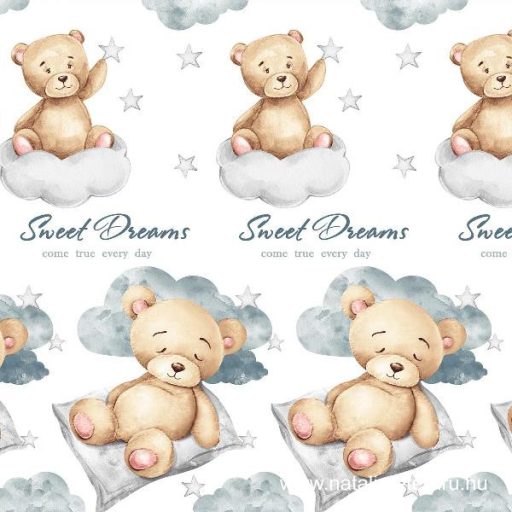 Édes maci designer pamut perkál