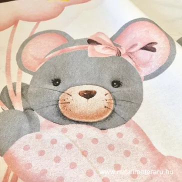 Pici egérke designer pamut perkál