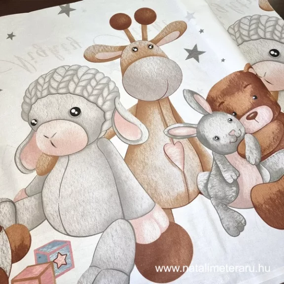 Tiny friends designer cotton percale - 1 metre - last piece Tiny friends designer cotton percale - 1 metre - last piece