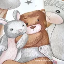 Tiny friends designer cotton percale - 1 metre - last piece Tiny friends designer cotton percale - 1 metre - last piece