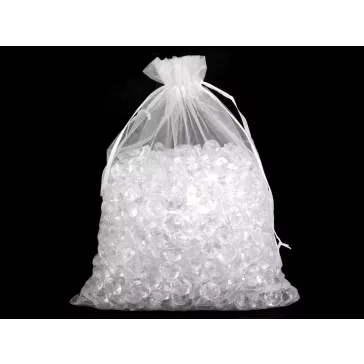  Ajándéktasak 21x29 cm organza - 7 fehér (10 db-os csomagolás)