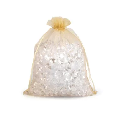   Ajándéktasak 21x29 cm organza - 1 világos arany (10 db-os csomagolás)