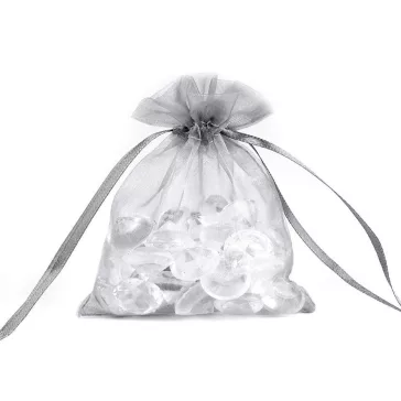   Organza ajándéktasak 9x11 cm - 39 szürke (300 db-os csomagolás)