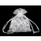 Organza ajándéktasak 9x11 cm - 1 fehér (100 db-os csomagolás)