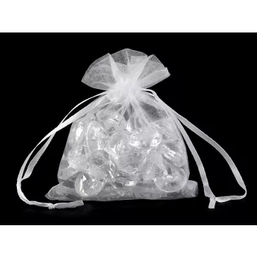   Organza ajándéktasak 9x11 cm - 1 fehér (300 db-os csomagolás)