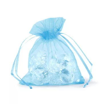   Organza ajándéktasak 9x11 cm - 8 kék gyermeki (300 db-os csomagolás)