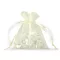 Organza ajándéktasak 9x11 cm - 2 krém világos (100 db-os csomagolás)