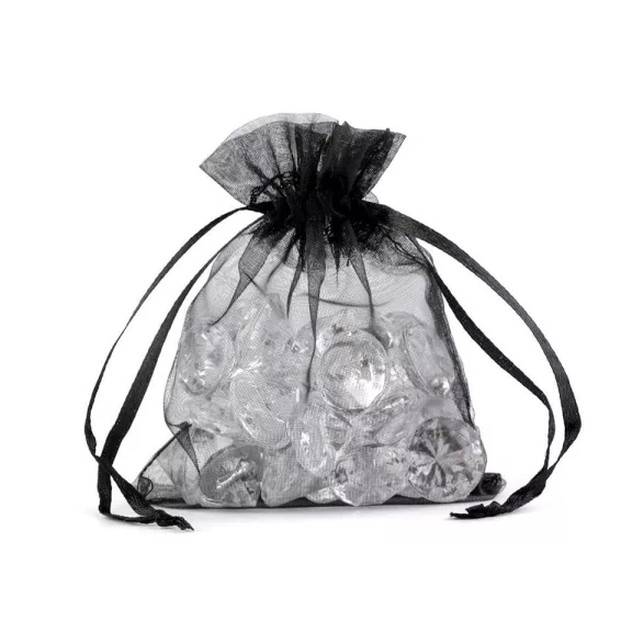 Organza ajándéktasak 9x11 cm - 16 fekete (10 db-os csomagolás) Organza ajándéktasak 9x11 cm - 16 fekete (10 db-os csomagolás)